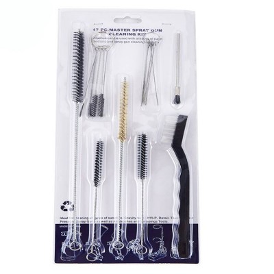 17pcs Master Spray Gun Cleaning Nylon Brush Kit